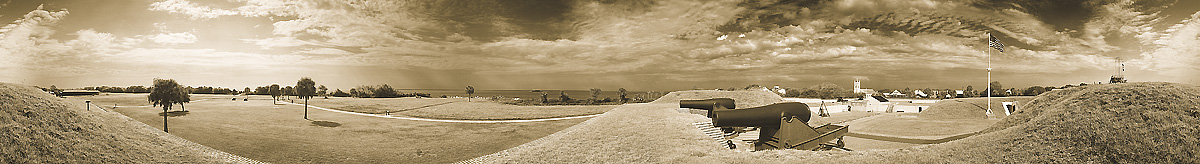 Fort Moultrie | South Parapet | Charleston South Carolina | James O. Phelps | 360 Degree Panoramic Photograph